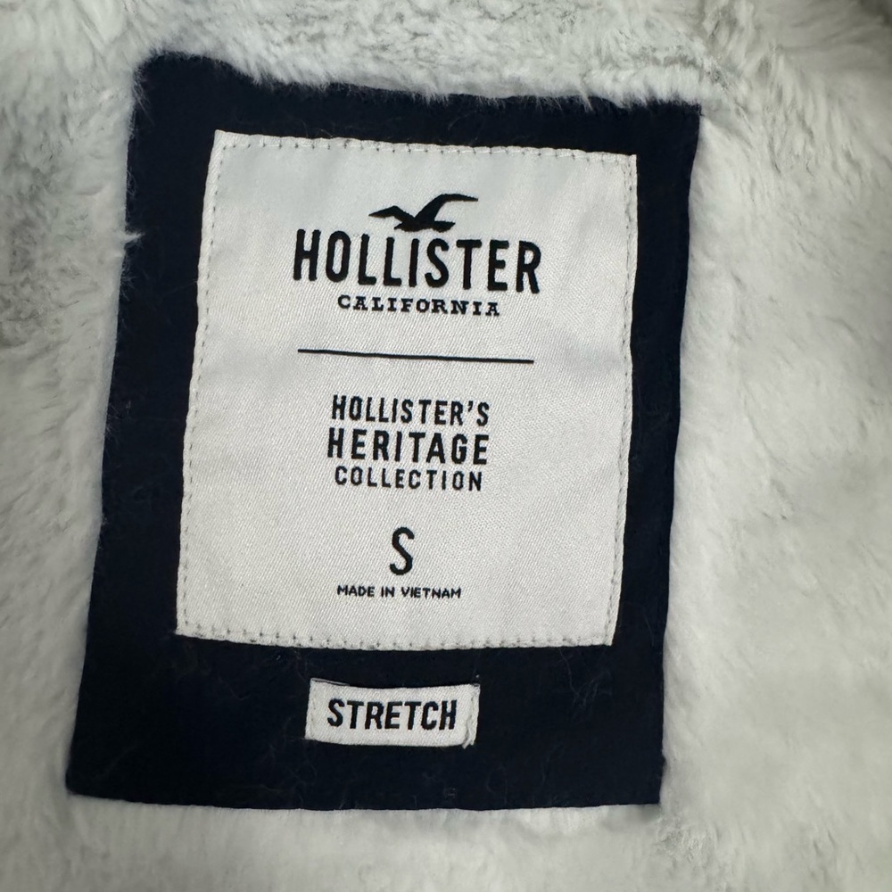 Hollister Women's Dark Blue Hooded Jacket - Picture 5 of 6